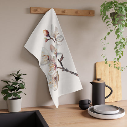 White Blossom Kitchen Towel (vS) - Kitchen Towel - Kristine Celestine