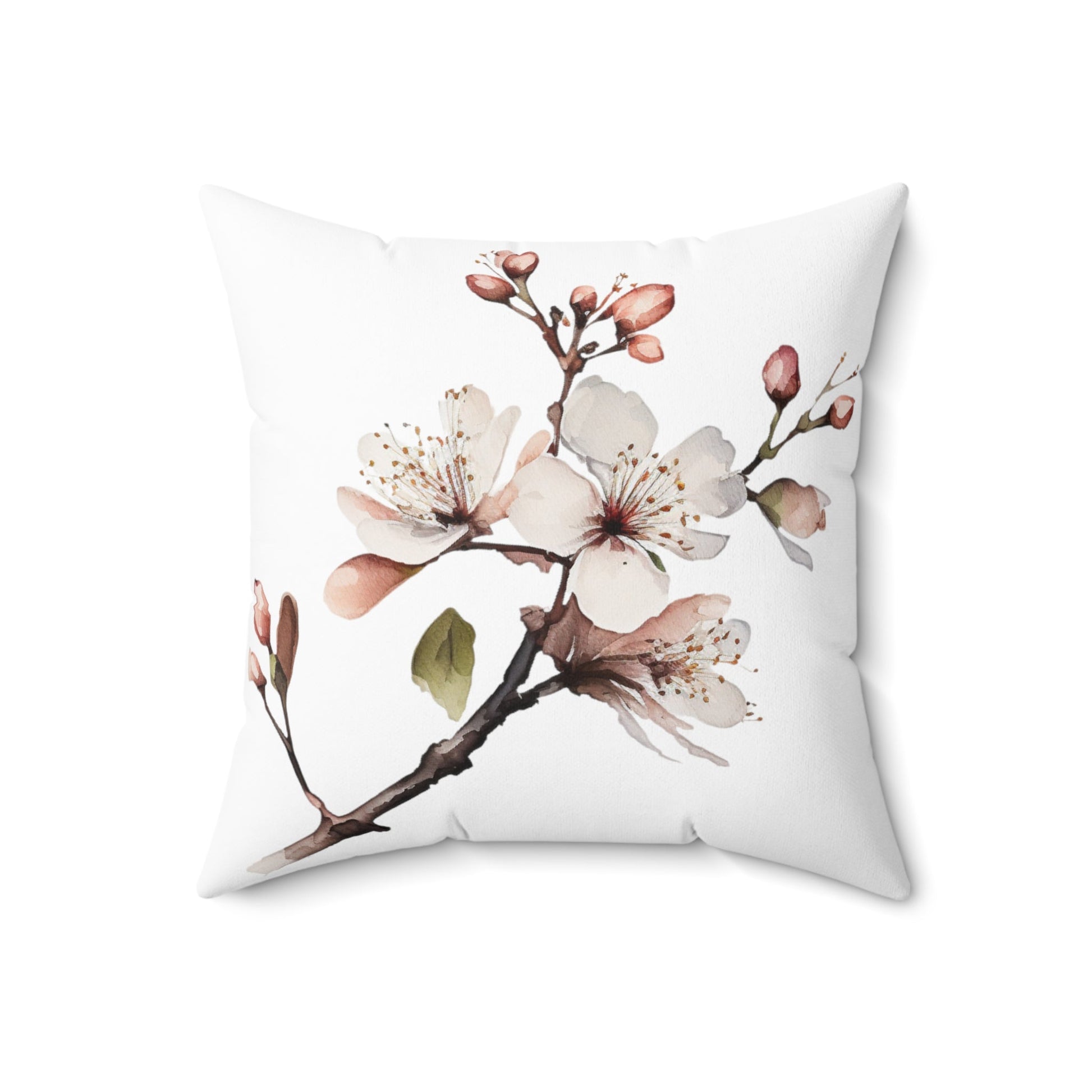 White Flower Square Pillow (v R) - Pillow - Kristine Celestine