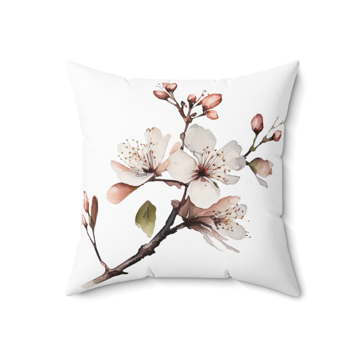 White Flower Square Pillow (v R) - Pillow - Kristine Celestine