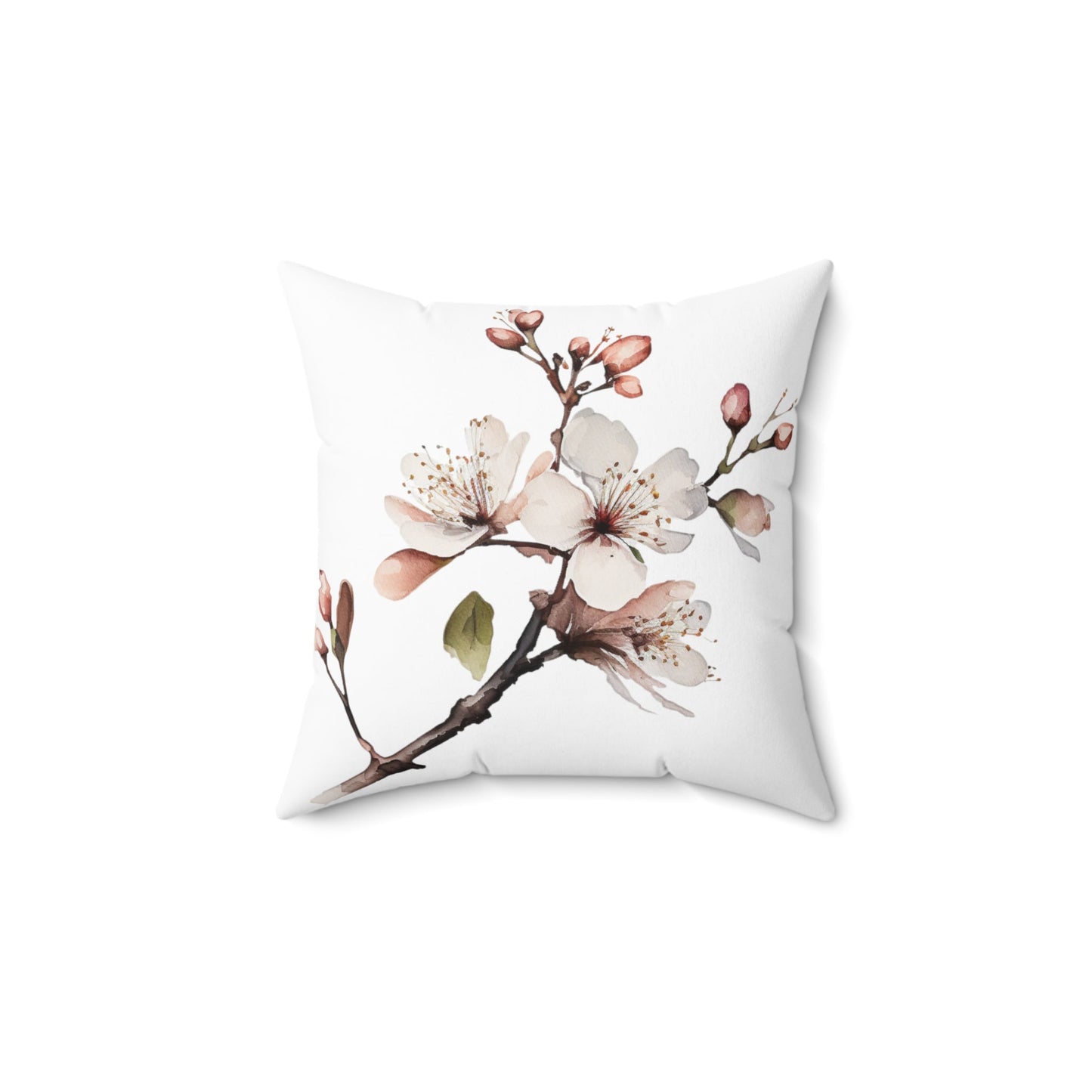 White Flower Square Pillow (v R) - Pillow - Kristine Celestine