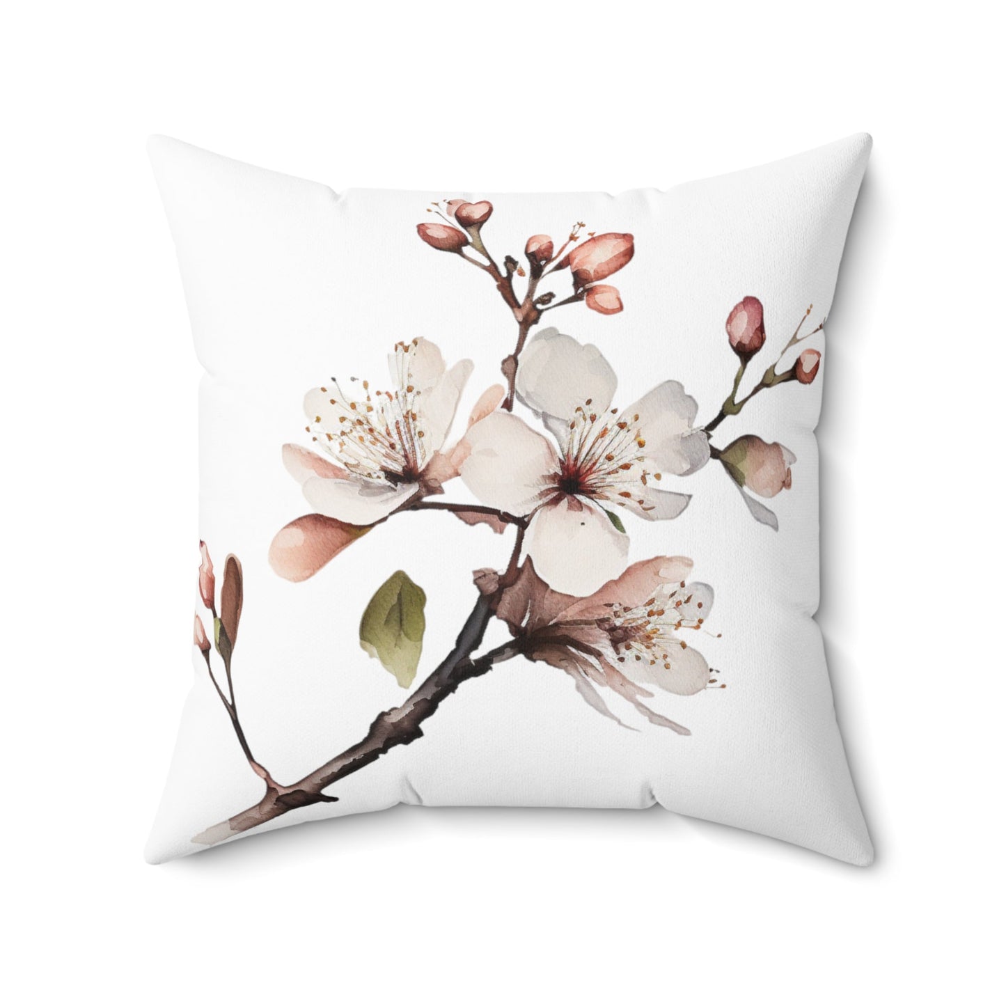 White Flower Square Pillow (v R) - Pillow - Kristine Celestine