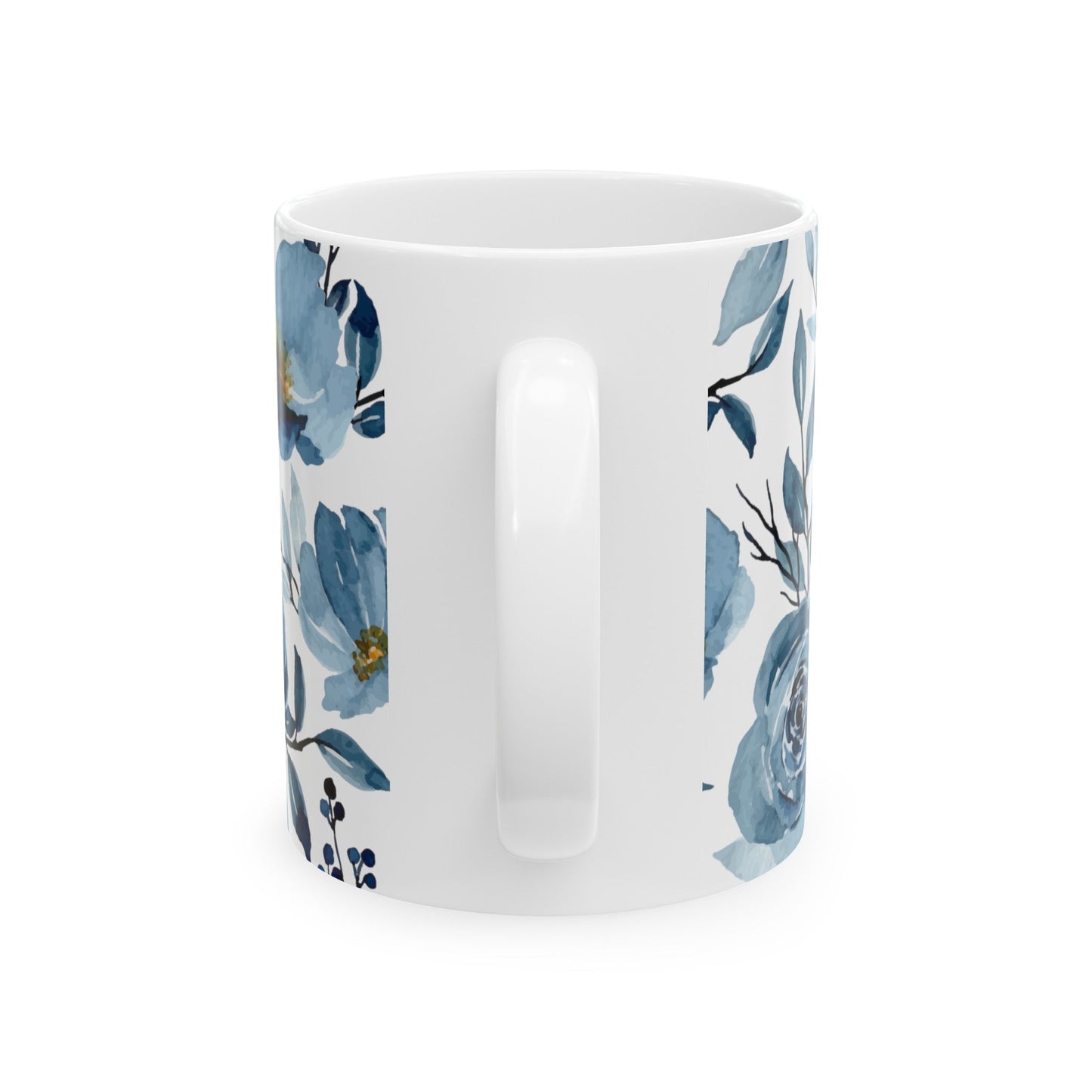 Winter Blue Rose Mug - Mug - Kristine Celestine