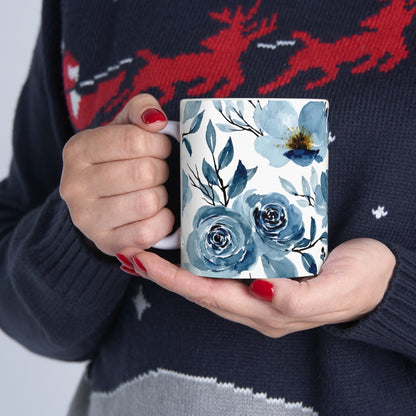 Winter Blue Rose Mug - Mug - Kristine Celestine