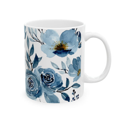 Winter Blue Rose Mug - Mug - Kristine Celestine